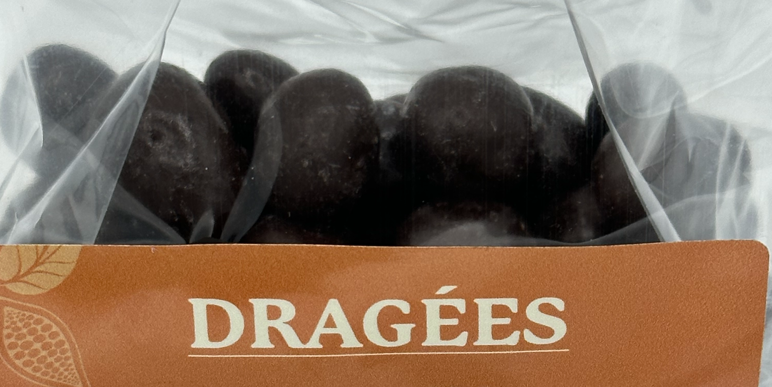 Orange and black chocolate Dragées