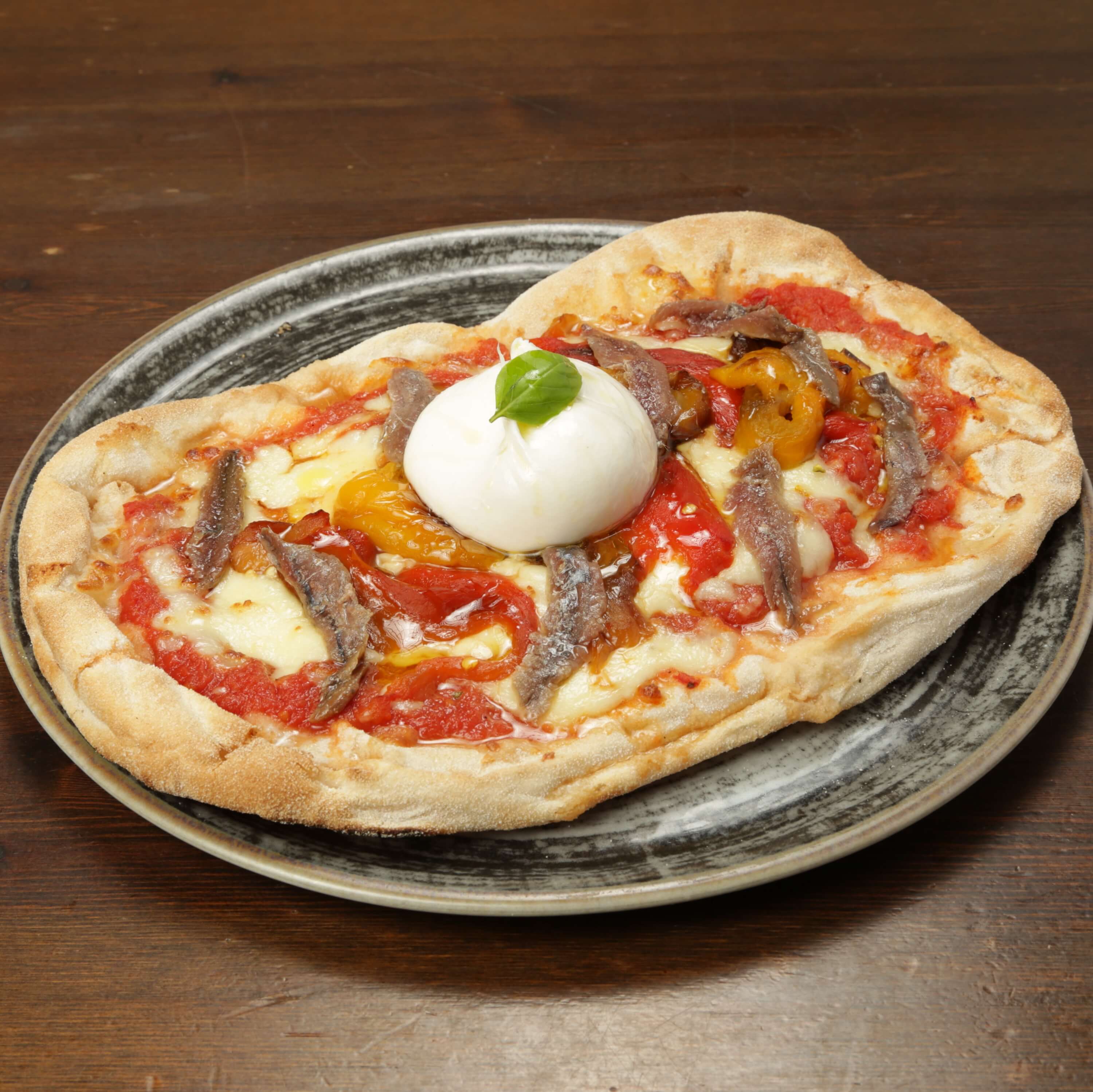 Anchovies, confit peppers and burrata - Prince Of Venice | Delivery in Monaco