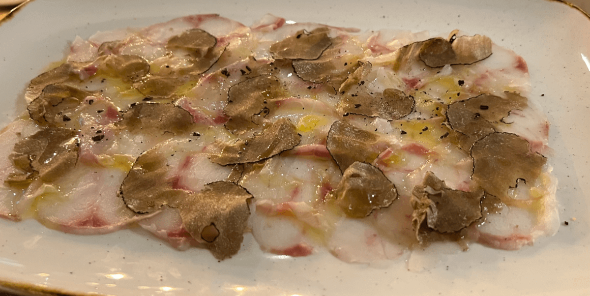 Seabass Carpaccio with Truffle