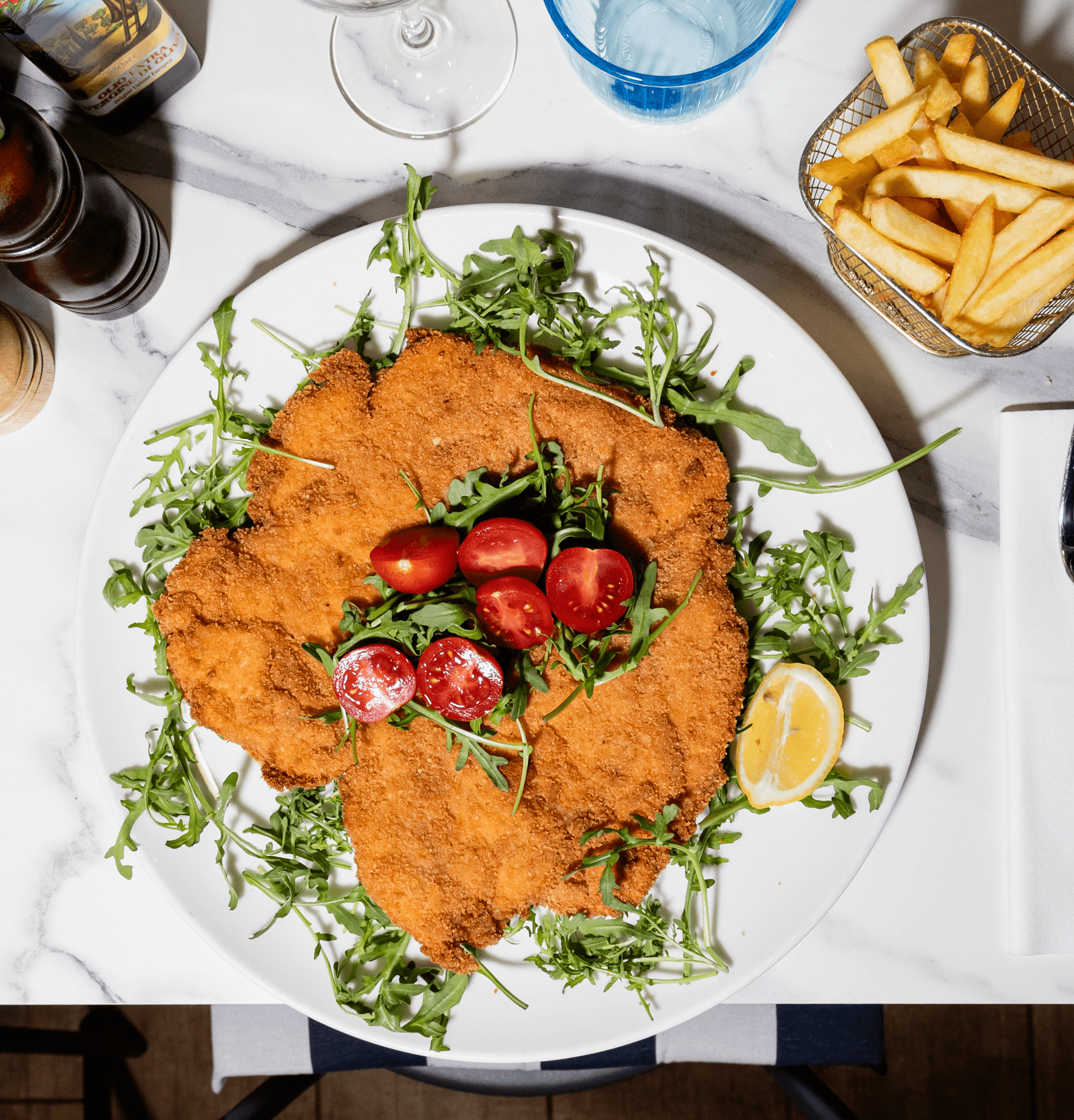 Chicken Milanaise with fries - Casa Amodio  | Delivery in Monaco