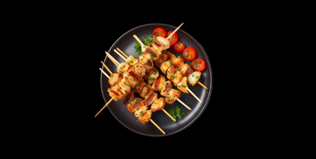 Chicken skewers x4