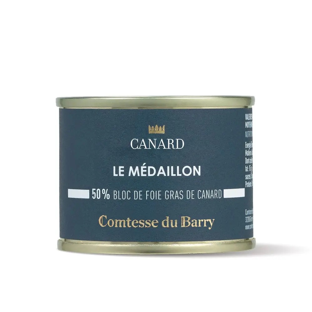 Duck Foie Gras Block Medallion (50%) 65g - Comtesse du Barry