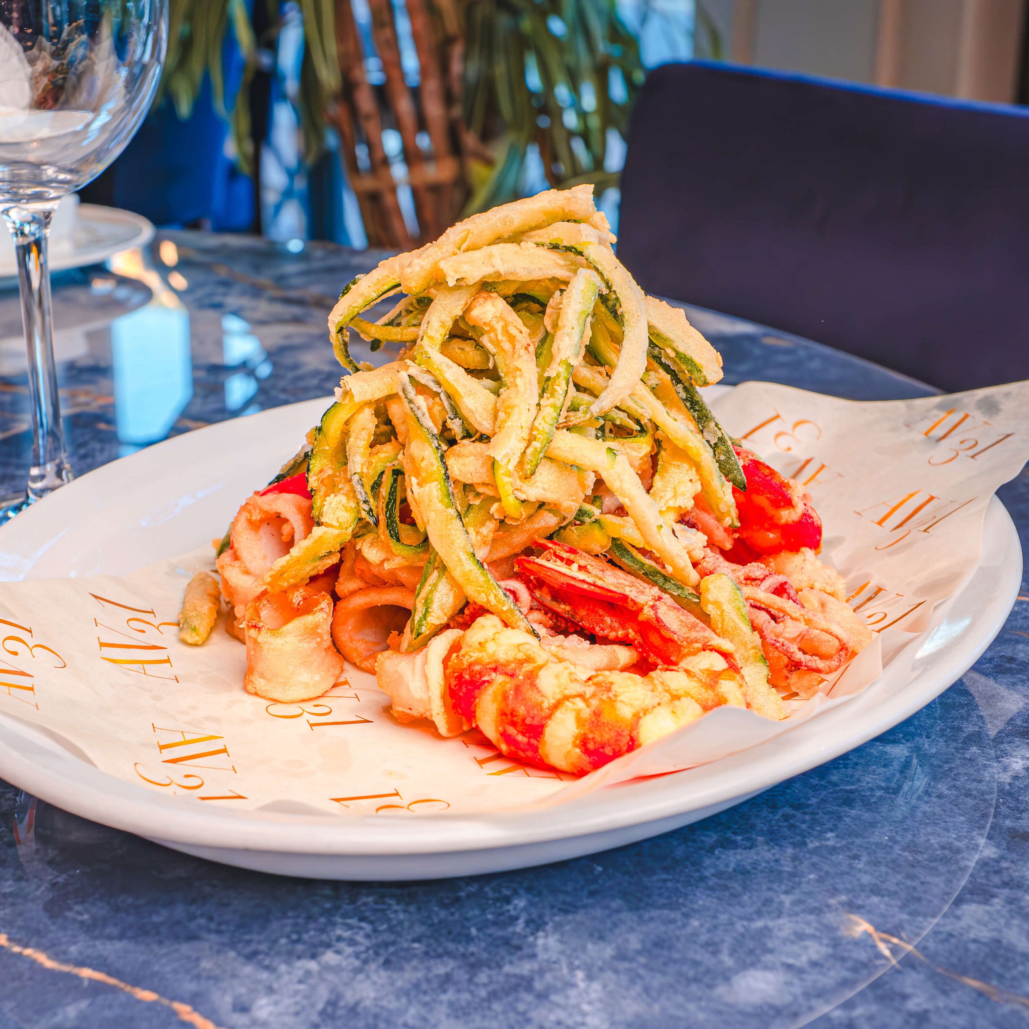 Fried baby Squid, Shrimps & Zucchini - Avenue 31 | Mediterranean Cuisine Delivery in Monaco