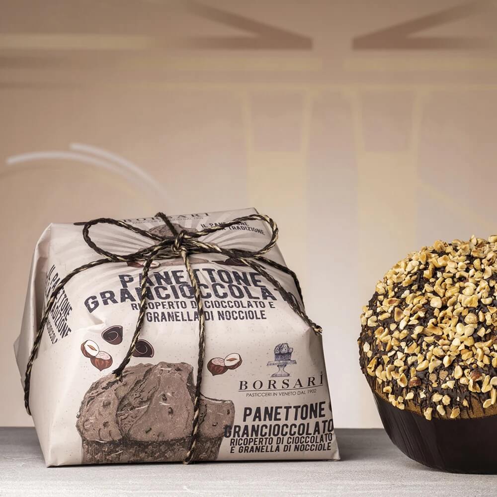 Great Chocolate Panettone (1000g) - Borsari Panettone Monaco - 40min Delivery