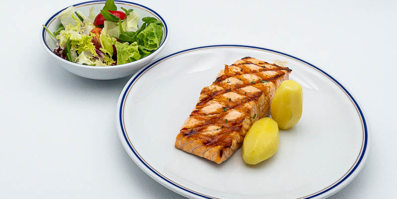 Grilled Salmon and Salad