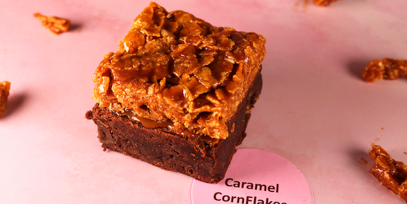 Individual Brownie Caramel Cornflakes