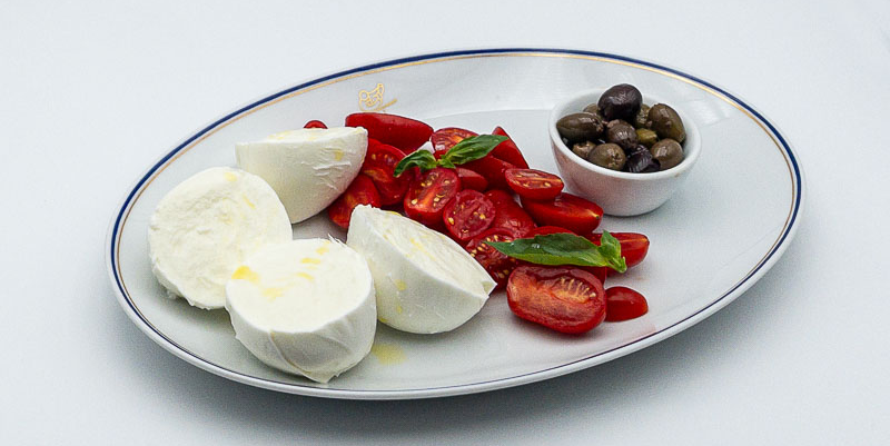 Fresh Mozzarella di Bufala with Tomatoes and Basil