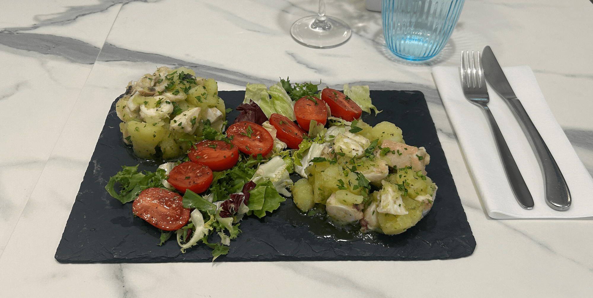 Octopus Salad and potatoes