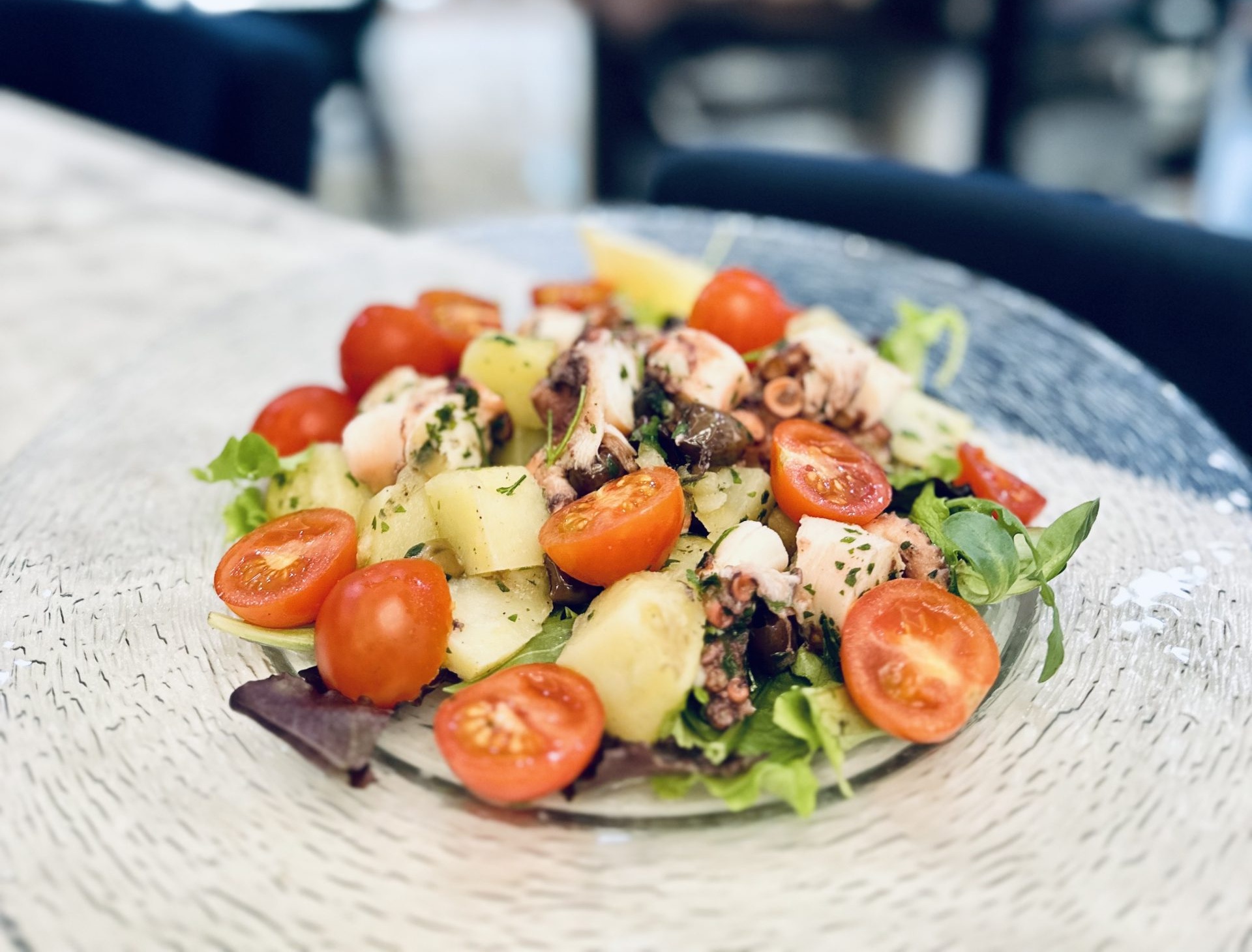 Octopus salad with warm potatoes - Bubble Bar