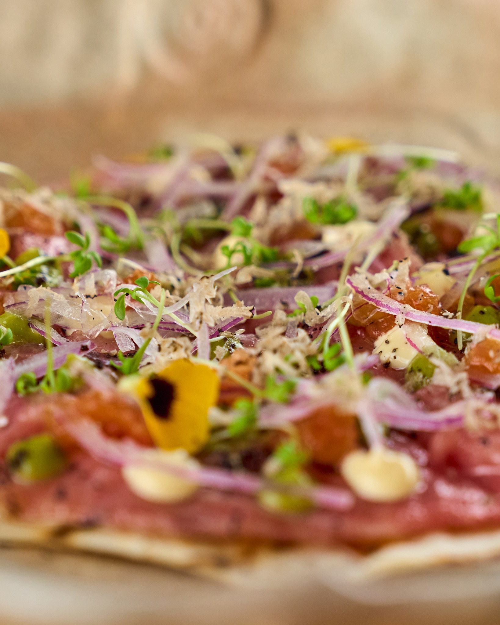 Okonomiyaki with akami - 99 Sushi Bar