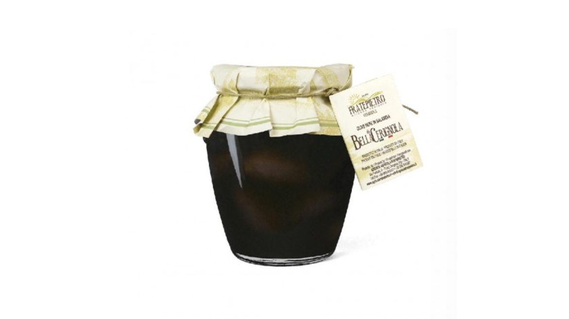Olives | Black Cerignola Large (with pit) - 550gr Jar