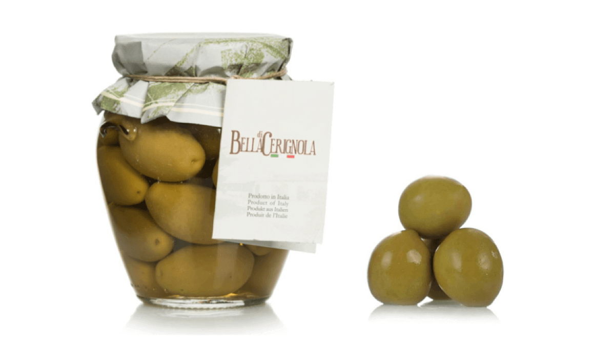 Olives | Green Cerignola Large (with pit) - 550gr Jar