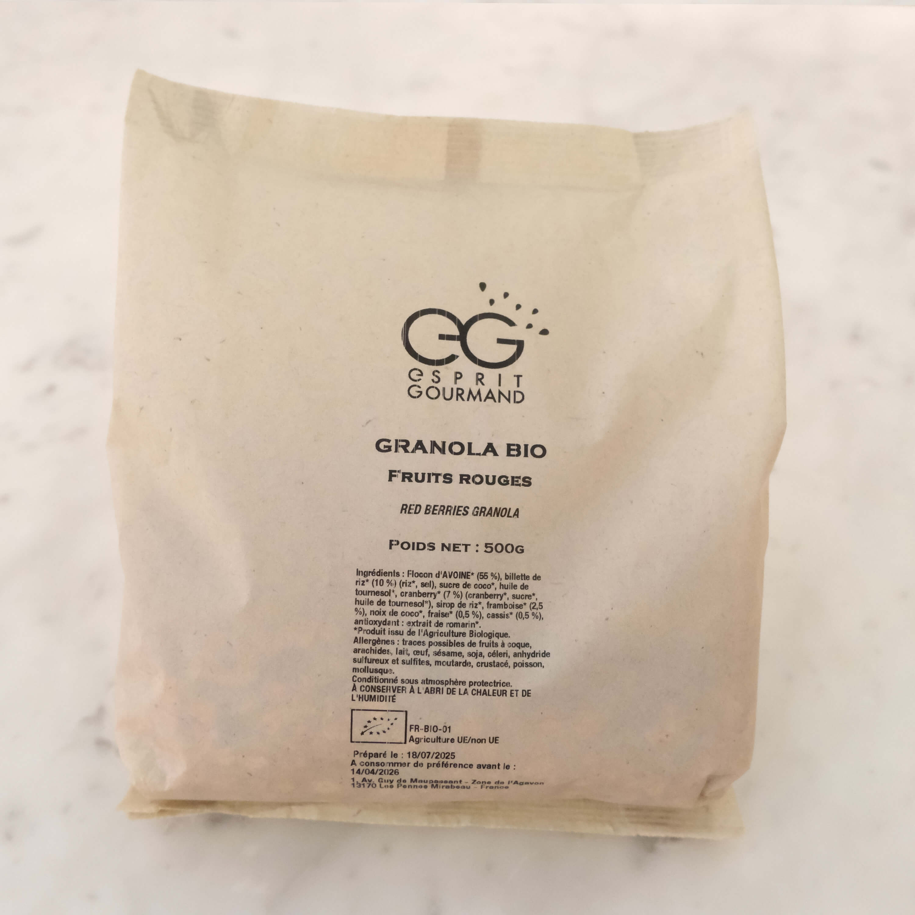 Organic granola with red berries 500g - Dean and Deluca Shop