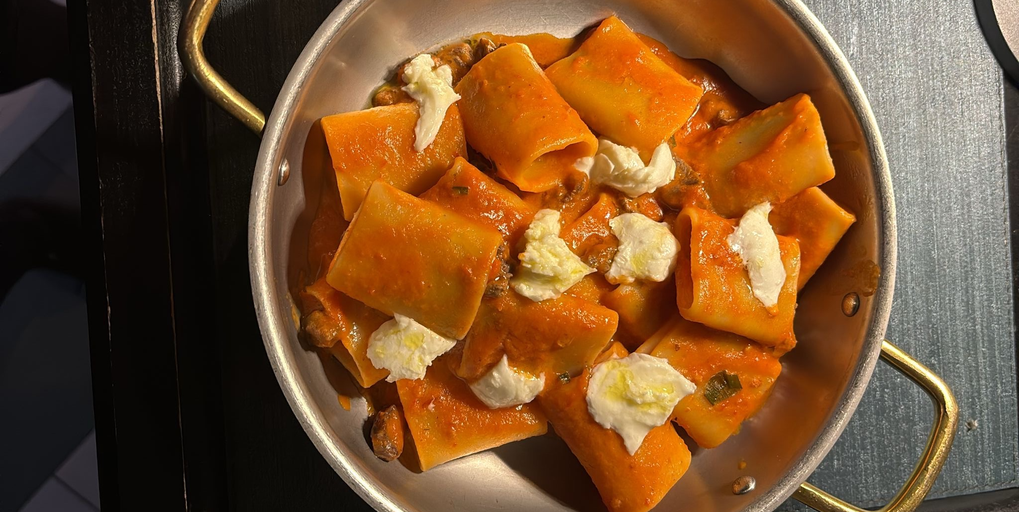 Paccheri Ceps and Black angus beef