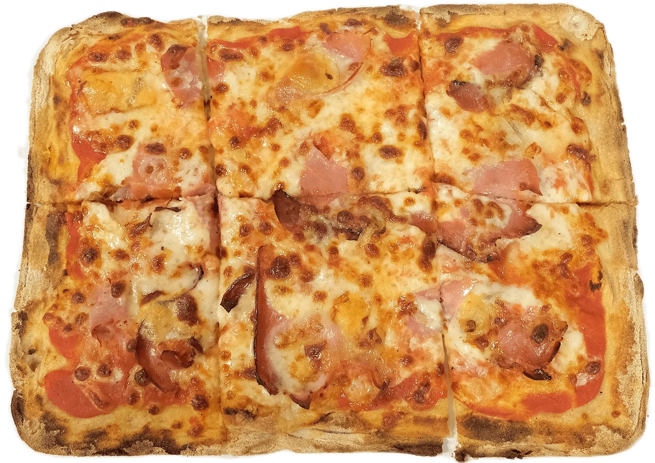 Pizza Speck e Zola 40x30 - Lo Sfizio Street | Italian Street Food Delivery in Monaco
