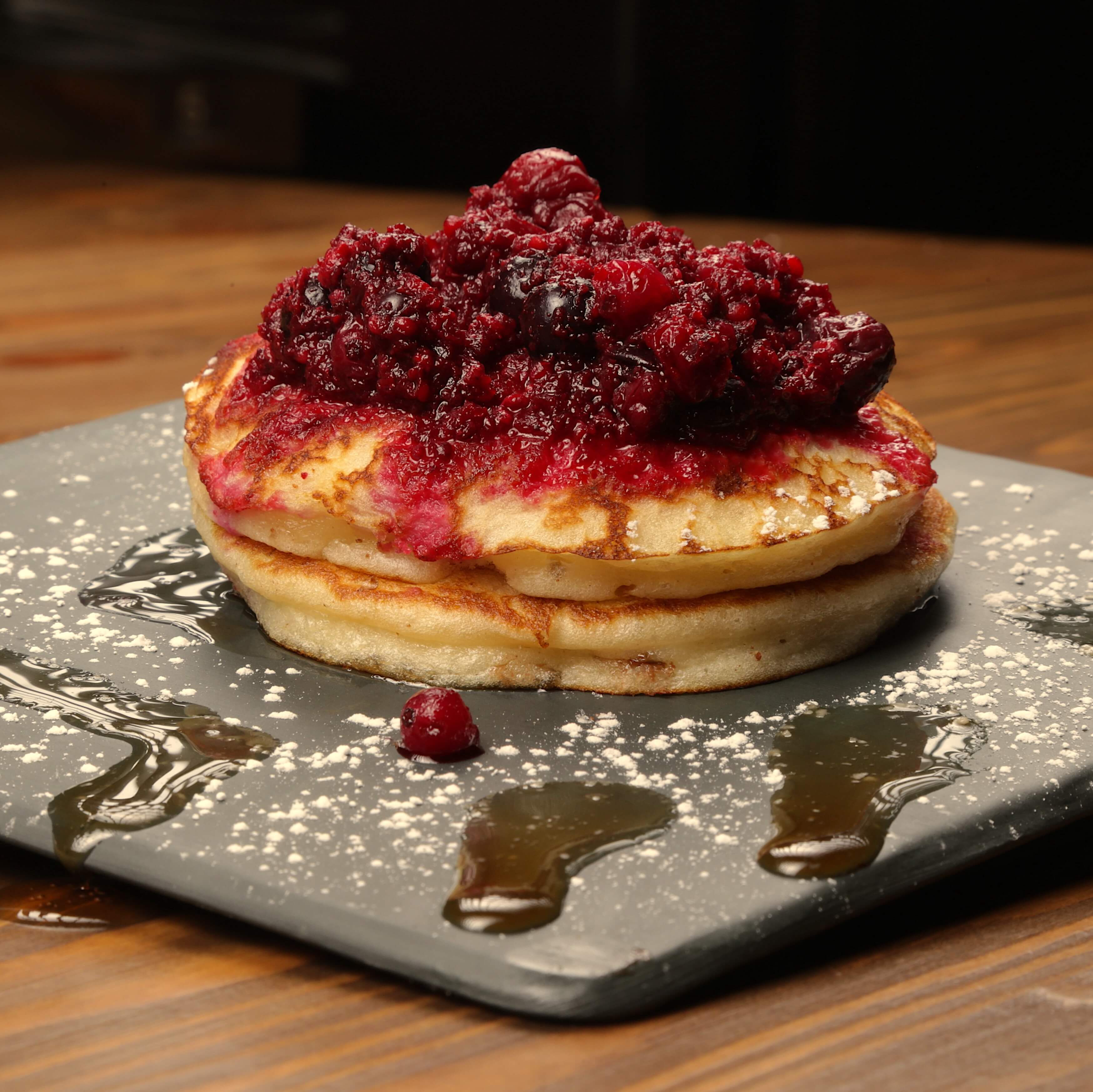 Red fruit pancake - Old Wild West  | Delivery in Monaco