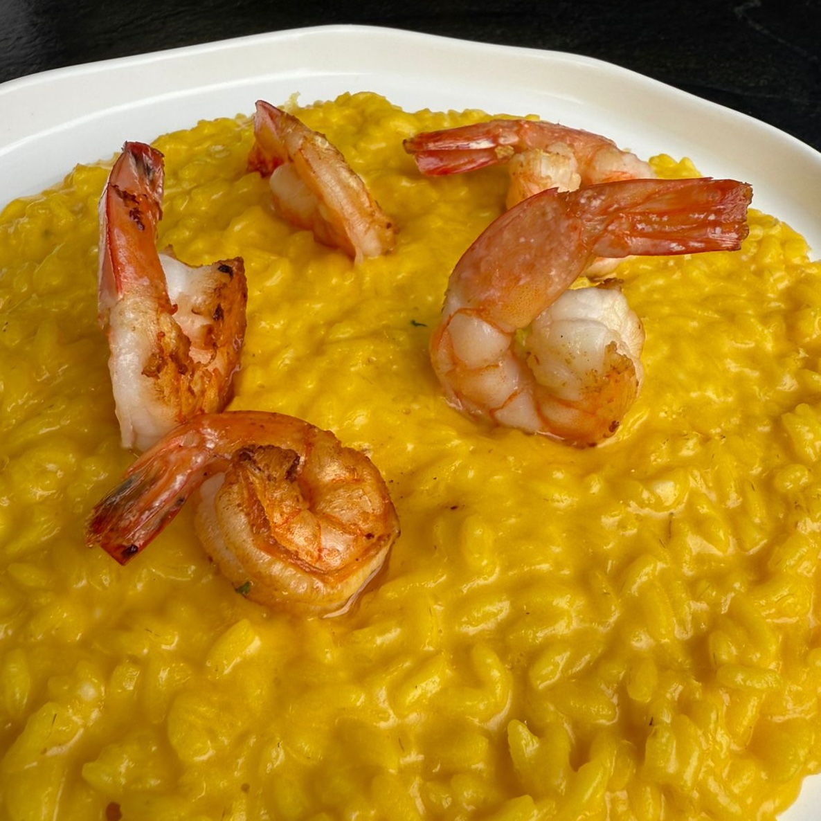 Risotto aux crevettes et safran - L'Ardoise