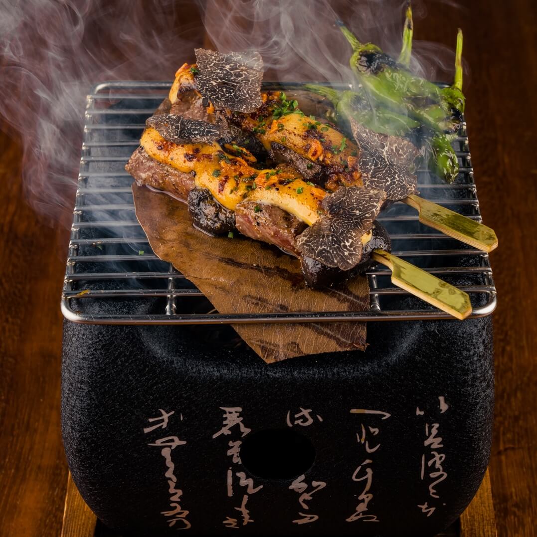Robata wagyu skewers - 99 Sushi Bar