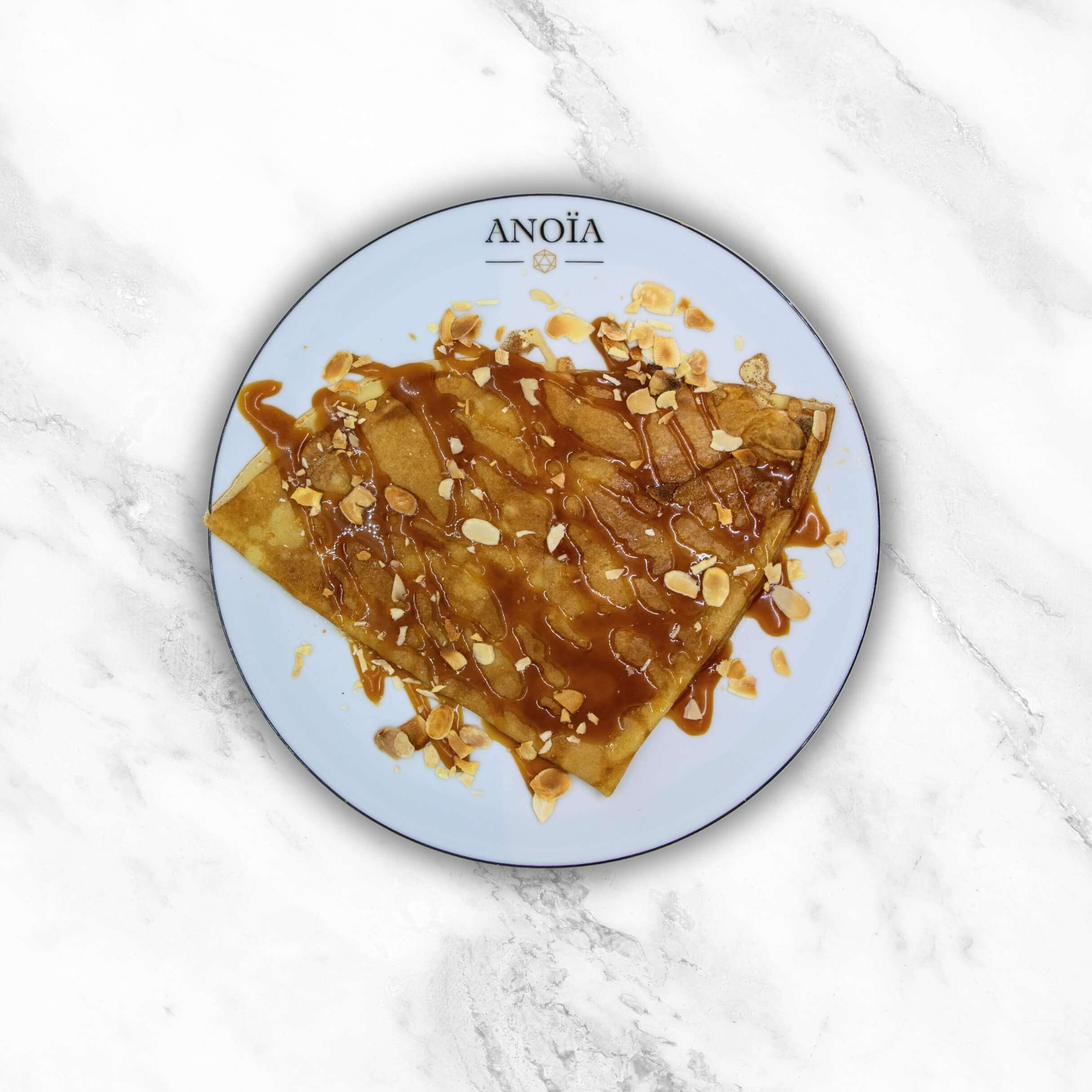 Salted Caramel from "Maison L’Ambr’1" & Almonds - Anoïa — Breton Crêpes & Monegasque Flavors Delivered in Monaco