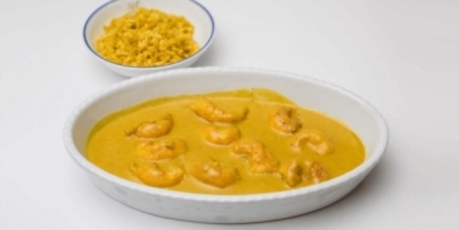 Scampi with Curry sauce 