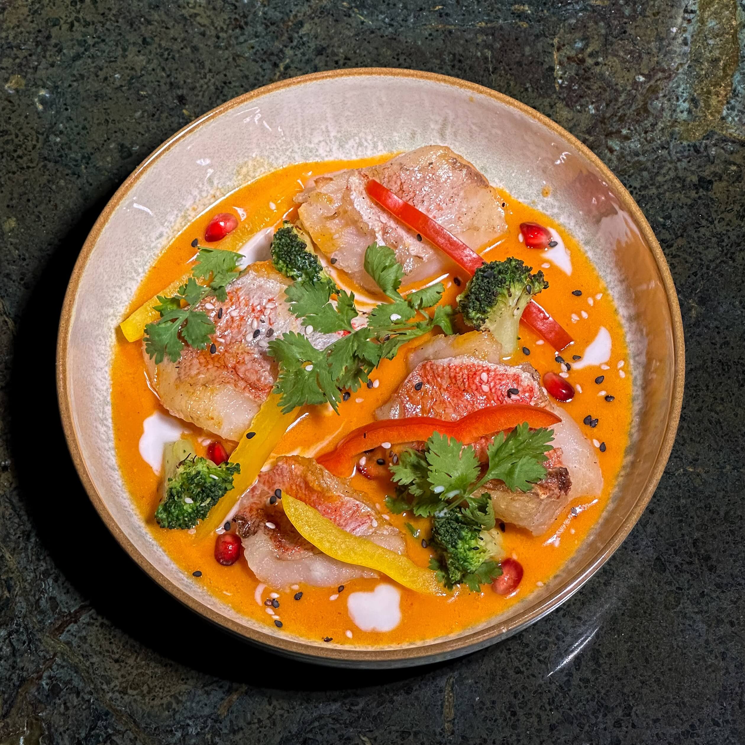 Seabream Red Curry - Spicy Bamboo Thai
