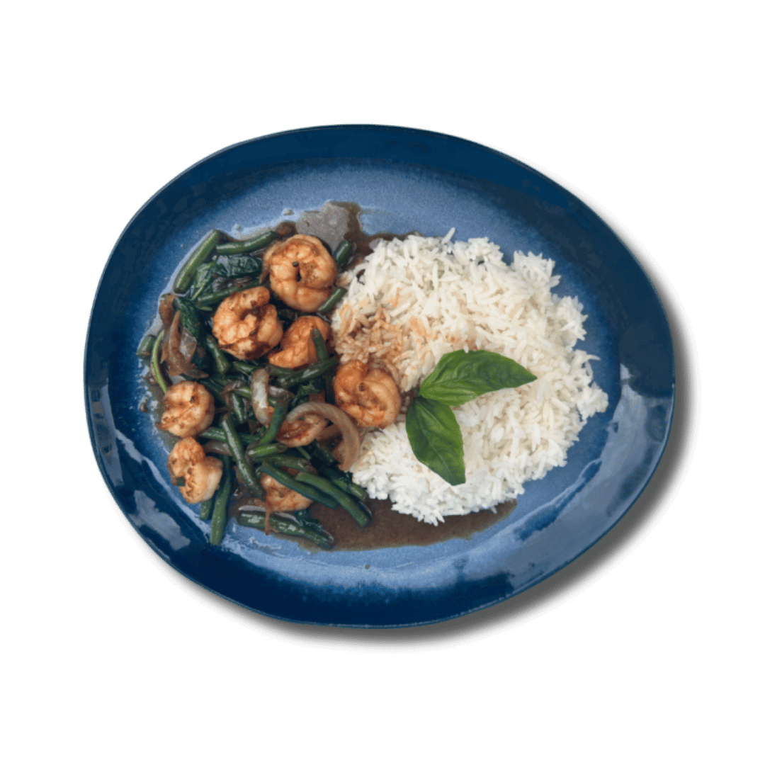 Shrimps Pad Kraprow Khung - Hiu Thai | Livraison à Monaco, Cap-d'Ail & Beausoleil