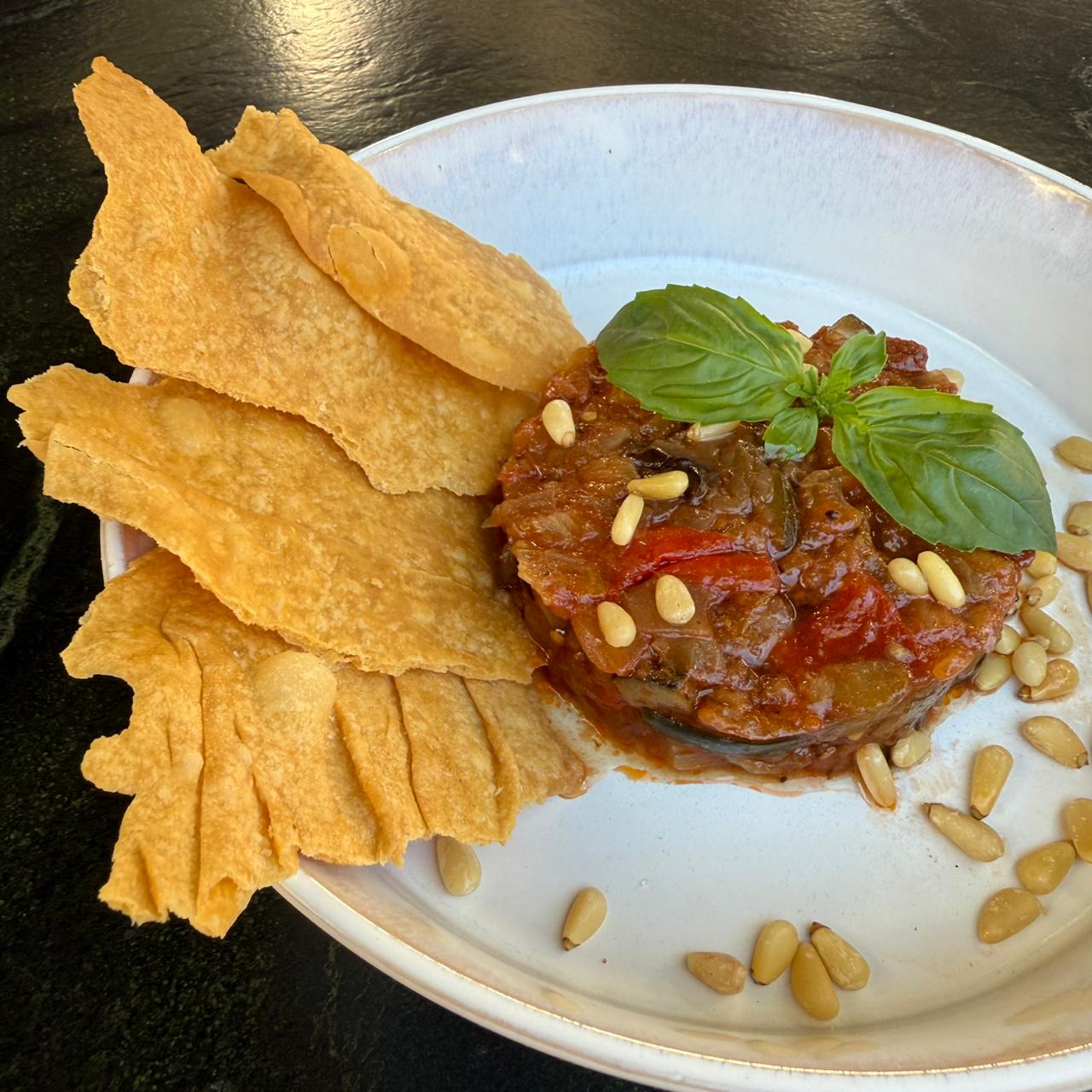 Sicilian caponata with raisins and pine nuts - L'Ardoise