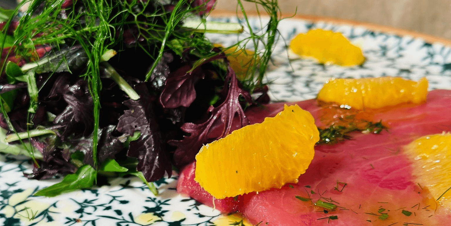 Slice of Red Tuna with Citrus