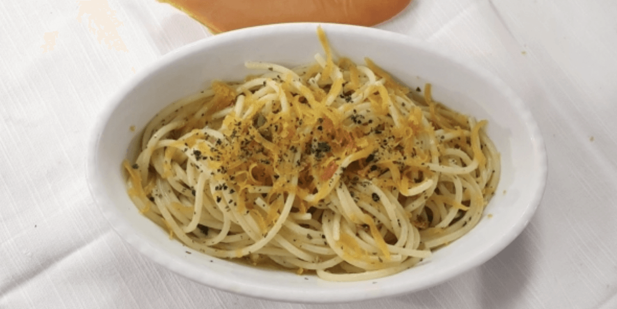 Spaghetti with muggine bottarga