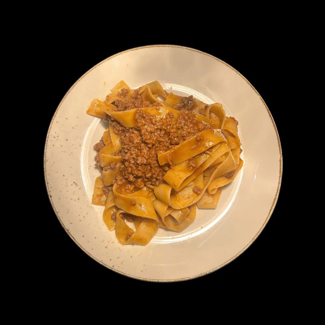 Three-meat pappardelle - Truffle Gourmet San Maurizio | Truffle & Pasta Delivery in Monaco
