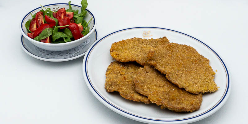 Veal Milanese with Rucola and Cherry Tomatoes