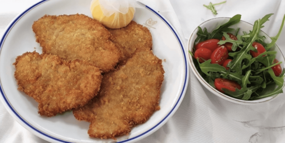 Veal Milanese with Rucola and Cherry Tomatoes
