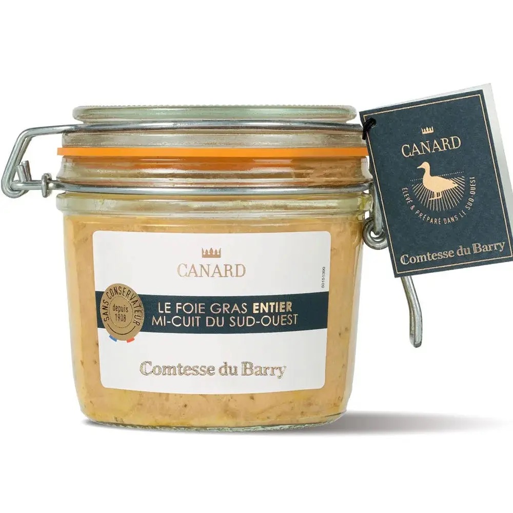 Whole Duck Foie Gras, Delicately Semi-Cooked, in a Glass Jar 300G - Comtesse du Barry