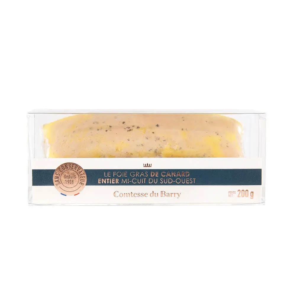 Whole Duck Foie Gras, South-West France Origin, Semi-Cooked – 200g (Vacuum-Packed) - Comtesse du Barry