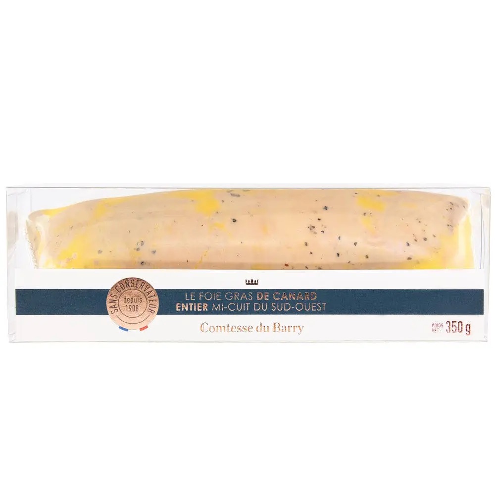Whole Duck Foie Gras, South-West France Origin, Semi-Cooked – 350G (Vacuum-Packed) - Comtesse du Barry